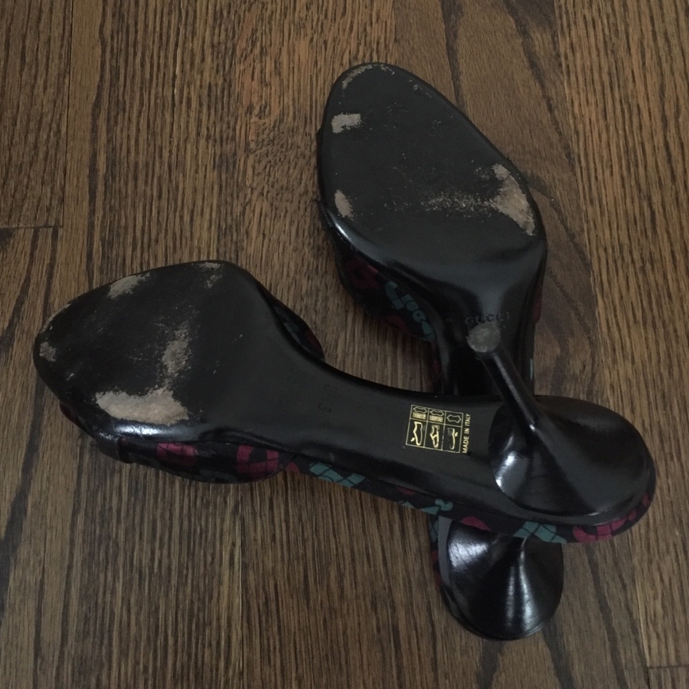 Gucci satin mules with crystals Sz 9.5 - Picture 4 of 6